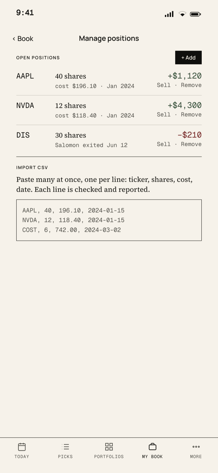 The manage-positions editor